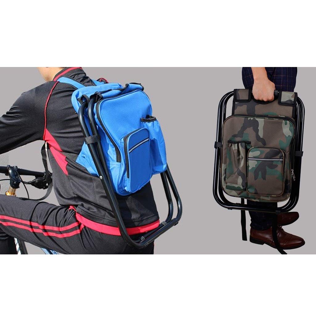 デラックス バックパック チェア Blue Amazon｜XZGang デラックスリュックサックチェア、バックパック付き